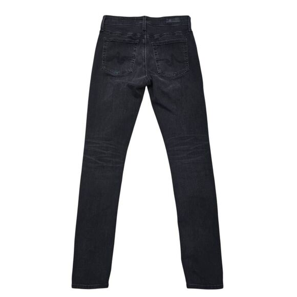 AG Farrah Skinny Ankle High Rise Jeans Women's 26 Black Stretch Pockets Zip Fly - Picture 7 of 7